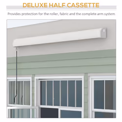Outsunny 3 x 2.5m Electric Retractable Awning Sun Canopies for Door Window