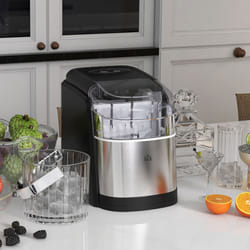HOMCOM Portable Ice Cube Maker w/ 2 Cube Sizes 12Kg/24 Hrs, 9 Cubes/ 6-12Mins