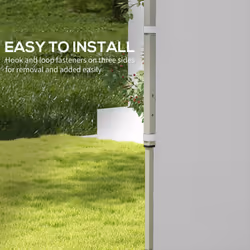 Outsunny 3x3(m) or 3x6m Pop Up Gazebo Side Panels with Zipped Doors, Grey - Additional view 5