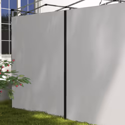 Outsunny 3x3(m) or 3x6m Pop Up Gazebo Side Panels with Zipped Doors, Grey - Additional view 7