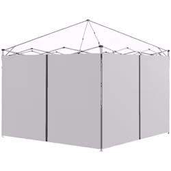Outsunny 3x3(m) or 3x6m Pop Up Gazebo Side Panels with Zipped Doors, Grey - Additional view 8