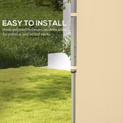 Outsunny 3x3(m) or 3x6m Pop Up Gazebo Side Panels, with Zipped Doors, Beige - Additional view 5