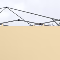 Outsunny 3x3(m) or 3x6m Pop Up Gazebo Side Panels, with Zipped Doors, Beige - Additional view 7