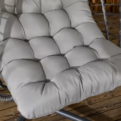Outsunny PE Hanging Swing Chair w/ Thick Cushion, Patio Hanging Chair, Grey - Additional view 7