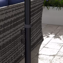 Outsunny 3 m Cantilever Parasol with Cross Base, Crank Handle, 6 Ribs, Brown - Additional view 8