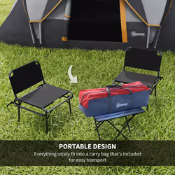 Outsunny 5-6 Man Camping Tent with Bag, Fibreglass and Steel Frame, Grey