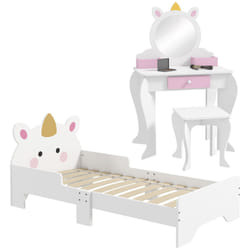 ZONEKIZ Kids Bedroom Furniture Set Unicorn Design for 3-6 Years