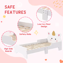 ZONEKIZ Kids Bedroom Furniture Set Unicorn Design for 3-6 Years