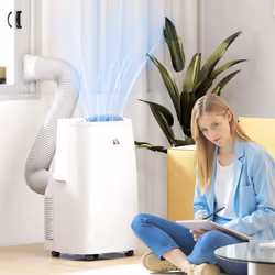 HOMCOM 14000 BTU Portable Air Conditioner with 240mÂ², Dehumidifier, Timer