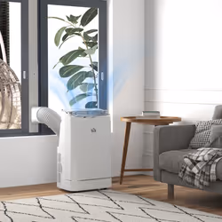 HOMCOM 14000 BTU Mobile Air Conditioner with WiFi Smart App, 35mÂ², White