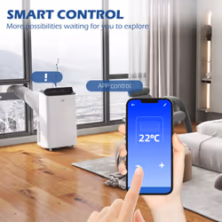 HOMCOM 14000 BTU Portable Air Conditioner Unit with WiFi Smart App, 35mÂ²