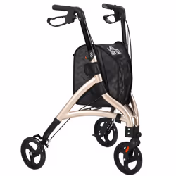 HOMCOM Lightweight Aluminium 3-Wheel Rollator with Adjustable Handle Storage Bag - Additional view 8