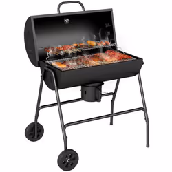 Outsunny Barrel Charcoal Barbecue BBQ Grill Trolley W/ Ash Catcher Thermometer - Additional view 8
