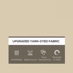 Outsunny Set of 4 Outdoor Seat Cushion with Ties, for Patio Furniture, Beige