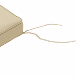 Outsunny Set of 4 Outdoor Seat Cushion with Ties, for Patio Furniture, Beige - Additional view 6