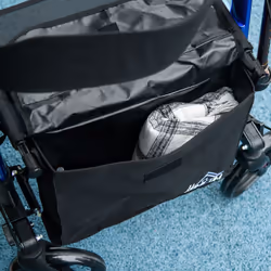 HOMCOM 4 Wheel Rollator Walker,  Adjustable Mobility Walker with Bag, Blue
