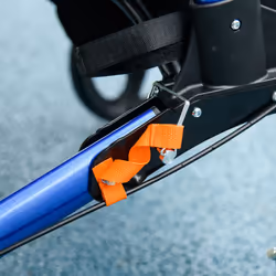 HOMCOM 4 Wheel Rollator Walker,  Adjustable Mobility Walker with Bag, Blue - Additional view 5
