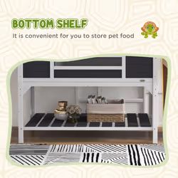 PawHut Tortoise House w/ Adjustable Lamp Holder, Openable Lid, Dual Main Houses - Additional view 5