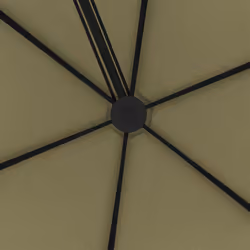 Outsunny 3(m) Cantilever Garden Parasol Umbrella W/ Solar LED, Beige - Additional view 7