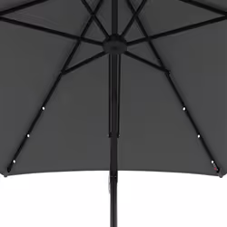 Outsunny 3(m) Cantilever Garden Parasol Umbrella W/ Solar LED, Dark Grey - Additional view 7