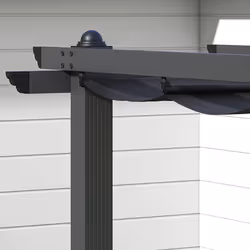 Outsunny 3 x 3(m) Aluminium Pergola with Retractable Roof, Garden Gazebo Canopy - Additional view 6