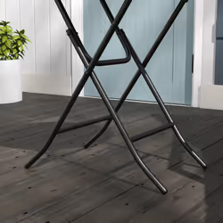 Outsunny Foldable Outdoor Coffee Table, Metal Frame Rattan Side Table, Brown - Additional view 6