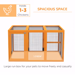 PawHut Wooden Chicken Coop with Combinable Design, for 1-3 Chickens