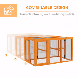 PawHut Wooden Chicken Coop with Combinable Design, for 1-3 Chickens - Additional view 4