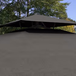 Outsunny 2.5m Square Cantilever Garden Parasol Umbrella with Cross Base, Grey