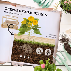 Outsunny Outdoor Raised Garden Bed with Cold Frame Greenhouse and Openable Top - Additional view 5