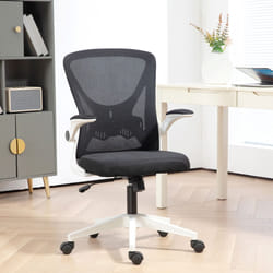 Vinsetto Mesh Office Chair Computer Chair with Swivel Wheels, Black/White