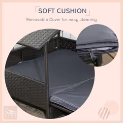 PawHut Extendable Rattan Dog House w/ Water-Resistant Roof - Grey - Additional view 6