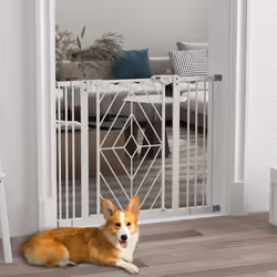 Pressure Fit Safety Gate w/ Auto Closing Door, Double Locking, 74-100cm Openings
