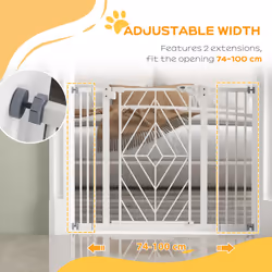 Pressure Fit Safety Gate w/ Auto Closing Door, Double Locking, 74-100cm Openings - Additional view 5