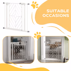 Pressure Fit Safety Gate w/ Auto Closing Door, Double Locking, Openings 74-80cm - Additional view 6