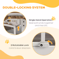Pressure Fit Safety Gate w/ Auto Closing Door, for Small Medium Dogs, 74-100cm