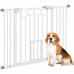 PawHut Pressure Fit Safety Gate, Dog Gate w/ Small Cat Door, 74-100cm Openings - Additional view 8
