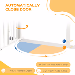 PawHut Pressure Fit, Safety Gate Dog Gate w/ Small Cat Door Opening, 74-80cm - Additional view 4