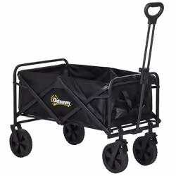 Outsunny Folding Outdoor Storage Trolley Cart Bag Trolley Cart Bag - Black