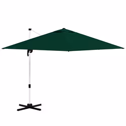 Outsunny 3 x 3(m) Cantilever Roma Parasol Garden Umbrella with Cross Base Green - Additional view 8