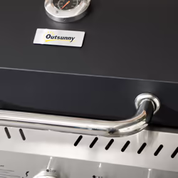 Outsunny 3+1 Burner Propane Gas Barbecue Grill with Thermometer, Bottle Opener - Additional view 4
