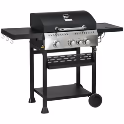 Outsunny 3+1 Burner Propane Gas Barbecue Grill with Thermometer, Bottle Opener - Additional view 7
