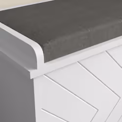 HOMCOM Shoe Bench with Flip Drawer, Cushion, 10 Pairs for Entryway White - Additional view 4