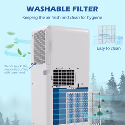 HOMCOM 7,000 BTU Portable Air Conditioner with 26mÂ², Dehumidifier, Timer