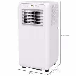 HOMCOM 9,000 BTU Portable Air Conditioner with 28mÂ², Dehumidifier, Timer