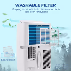 12000 BTU Mobile Air Conditioner Unit for 35mÂ², with 24H Timer On/off
