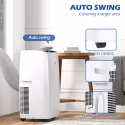 12000 BTU Mobile Air Conditioner Unit for 35mÂ², with 24H Timer On/off