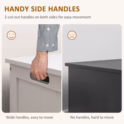 HOMCOM Storage Chest with 2 Safety Hinges, Storage Bench for Living Room - Additional view 7