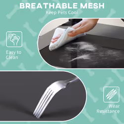PawHut Cooling Raised Dog Bed w/ Breathable Mesh, for Mini, S Dogs - Light Grey - Additional view 5