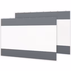 Outsunny 3x2m Side Panels with Large Window, for 3(m) Long Pergola, Grey